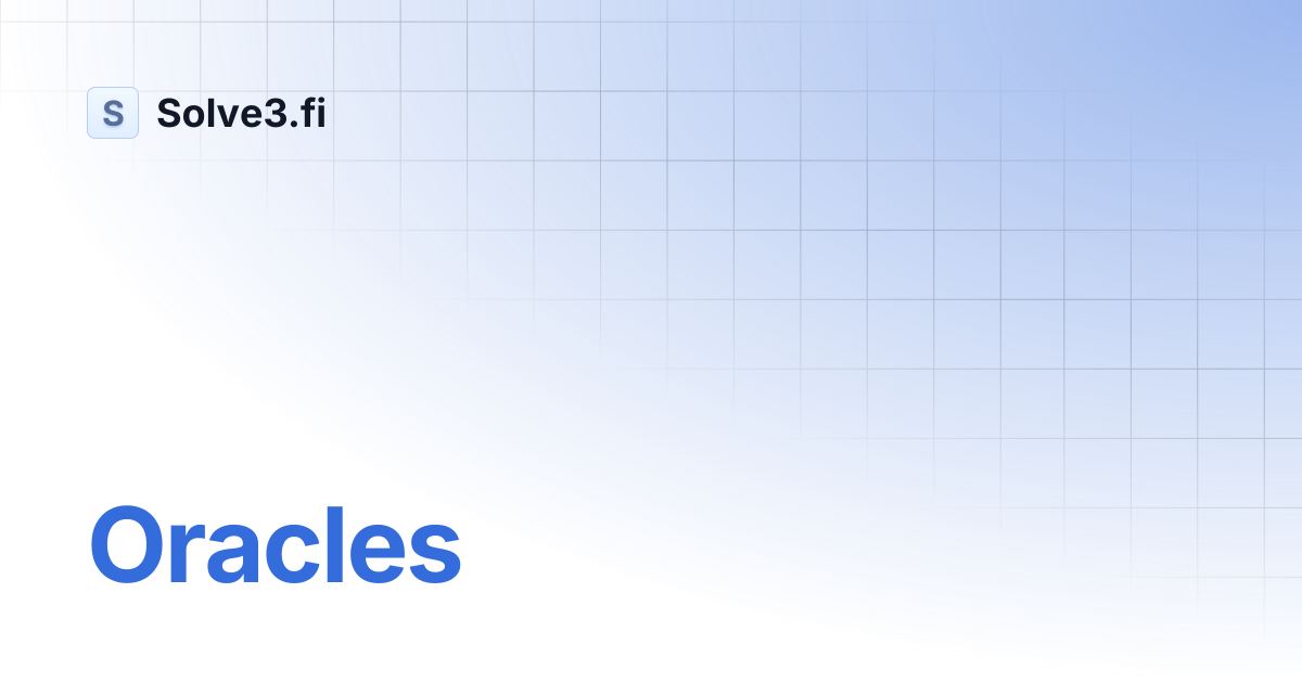 Oracles Solve3 Fi